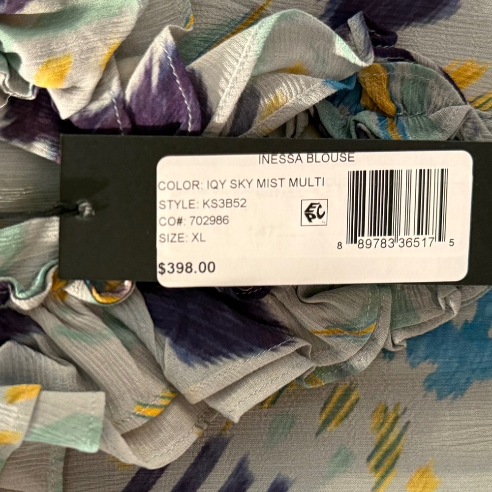 Kobi Halperin Inessa Peasant Blouse, XL - Picture 2 of 2